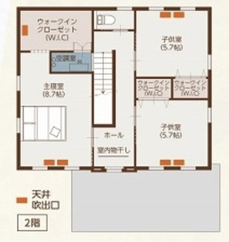 「フレンチスタイルの家」即入居OK!カーポート2台分、家具・TV付きの特別価格‼の間取り画像