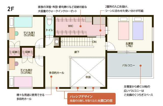 岡山市野殿 「理想的なパッシブデザインの家」完成見学会の間取り画像
