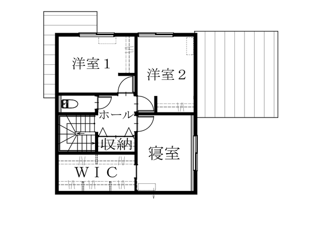 高天井リビングで開放感を生む、心地よく暮らすアイデアが詰まった家｜新潟市東区白銀の間取り画像