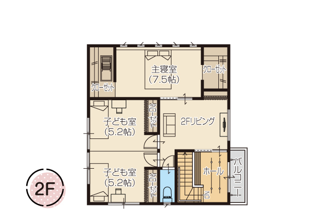 鳥取市安長 6/4・5 同居型 二世帯住宅見学会の間取り画像