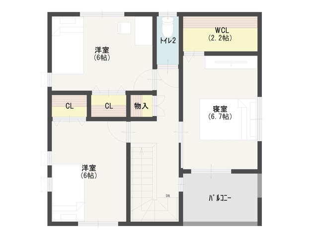 【徳島市国府町】シンプルな暮らしが叶う 収納力抜群な家の間取り画像