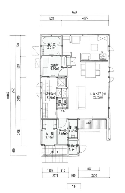 【完成現場見学会】金沢市割出町　家事ラク&収納を叶えた28坪のコンパクトハウスの間取り画像