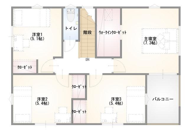 【 33坪5LDKの建売住宅！】ヴィンテージ空間と落ち着きのある暮らしの家の間取り画像