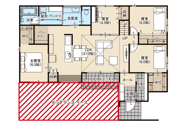 鳥取市 雲山 5/18・19 平屋の家 実例完成見学会の間取り画像