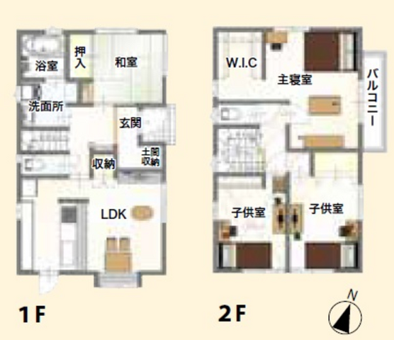岡山モデルハウス図鑑　まるでログハウスのような住まい の間取り画像