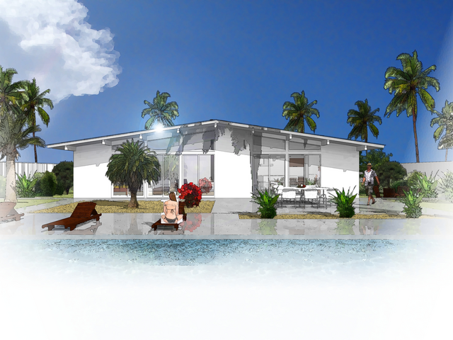 ハワイの高級住宅をイメージした“ミッドセンチュリーハワイアンハウス”ＺＥＨ仕様住宅　実例見学会のメイン画像