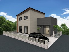 【丸亀市郡家町】ユーティリティスペースのあるモダンな家のメイン画像